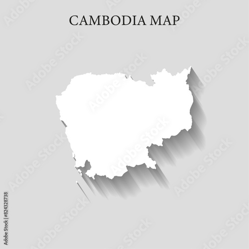 Simple and Minimalist region map of Cambodia