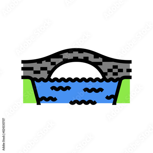 box girder bridge color icon vector. box girder bridge sign. isolated symbol illustration