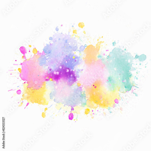 Paint brush colorful stroke. Abstract textured art illustration. © Saichol