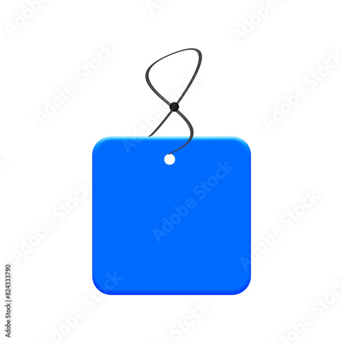 blue price tag isolated
