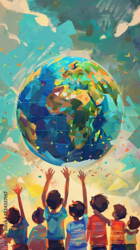 Naklejka premium International Friendship Day Concept. The concept of happy together