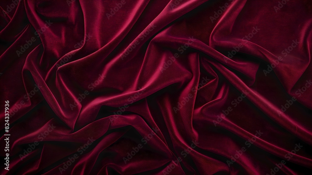 Obraz premium Luxurious Burgundy Velvet Fabric Background