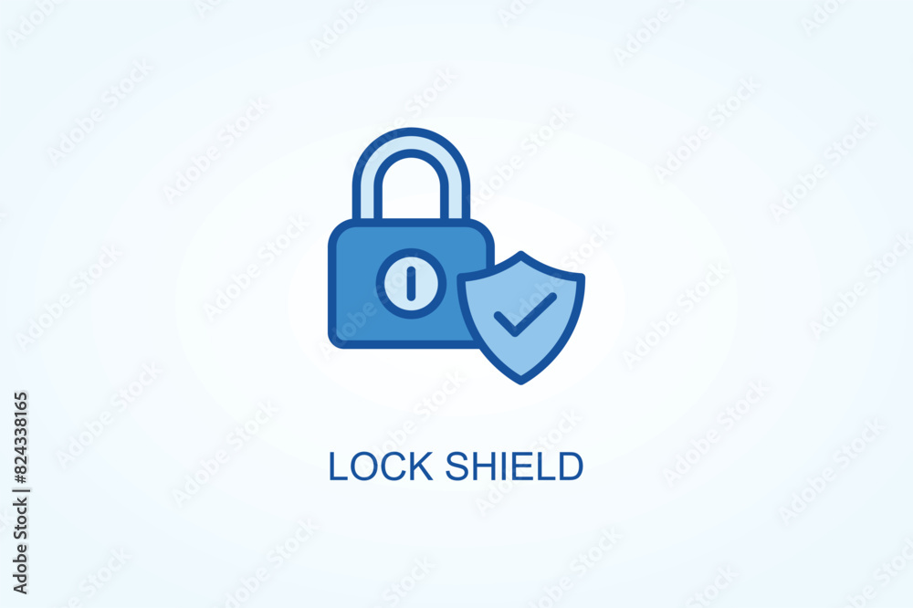 Lock Shield vector  or logo sign symbol illustration