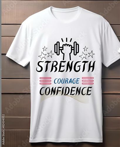 strength courage confidence t-shirt photo