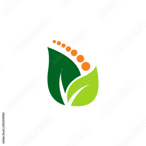 leaf logo design icon vector clipart health logo