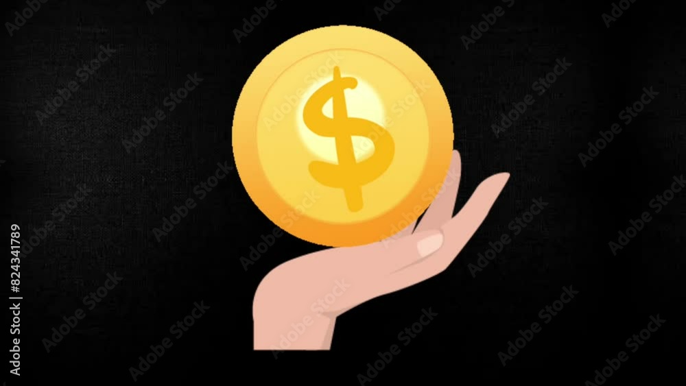 Illustration of a hand holding money, can be used for business or financial presentations Illustration of a hand holding money, can be used for business or financial presentations