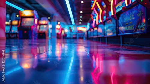 commercial photo, close-up, game room equipment, bottom view, soft light