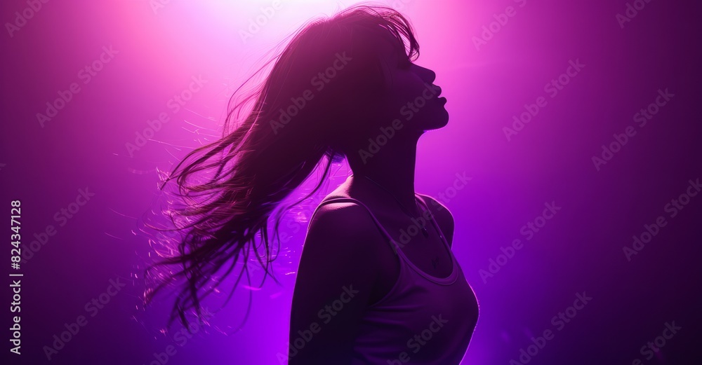 Minimalistic neon effect photography of a young woman with a beautiful body Minimalistic neon effect photography of a young woman with a beautiful body