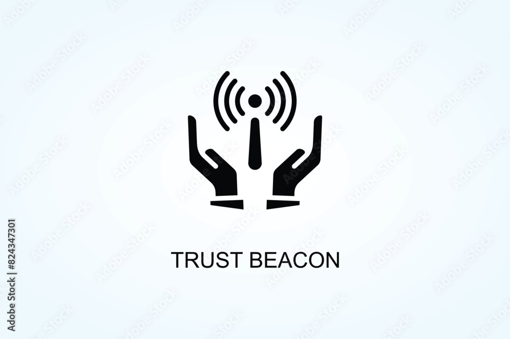Obraz premium Trust Beacon Vector Or Logo Sign Symbol Illustration