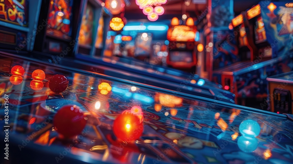 commercial photo, close-up, game room equipment, bottom view, soft light