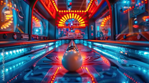 commercial photo, close-up, game room equipment, bottom view, soft light