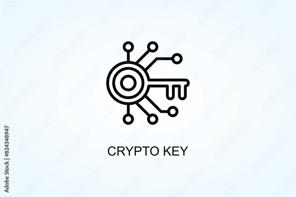 Crypto Key Vector Or Logo Sign Symbol Illustration Crypto Key Vector Or Logo Sign Symbol Illustration