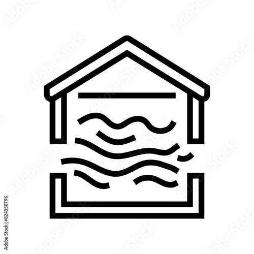 natural ventilation line icon vector. natural ventilation sign. isolated contour symbol black illustration