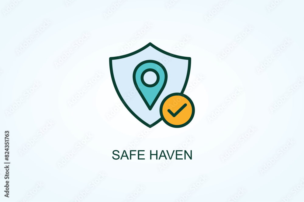 Safe Haven Vector Or Logo Sign Symbol Illustration Safe Haven Vector Or Logo Sign Symbol Illustration