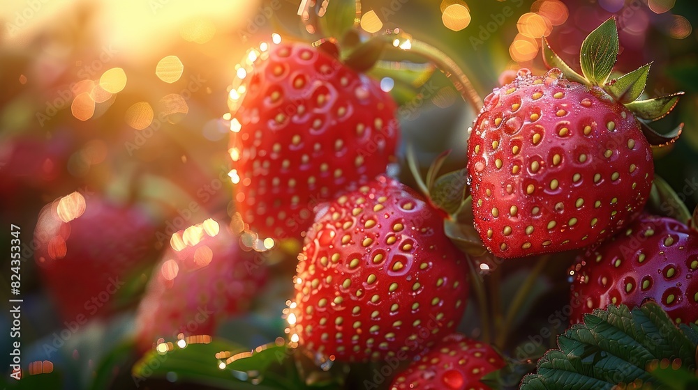 strawberries growing on a bush strawberries growing on a bush