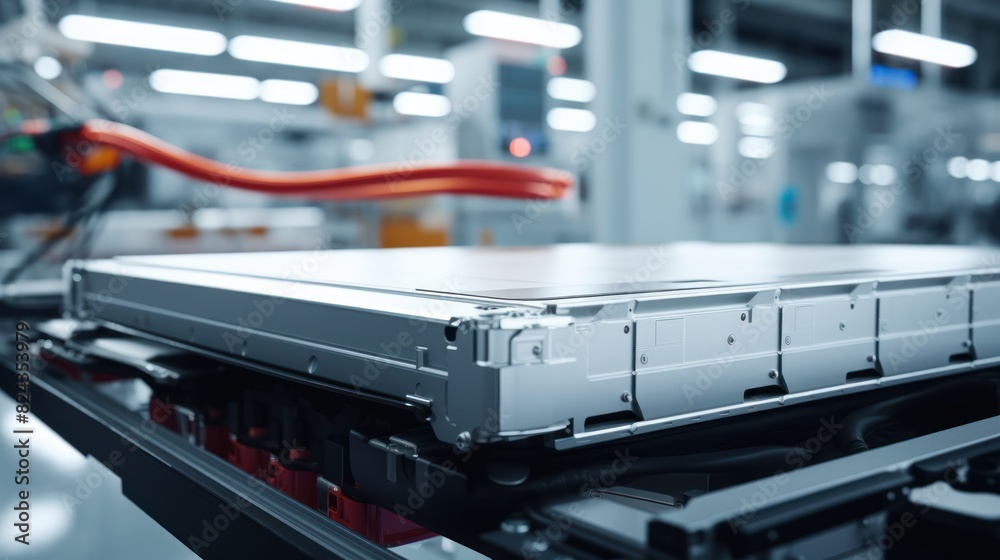EV Battery Module for Automotive Industry on Production Line., EV Battery Module for Automotive Industry on Production Line.,