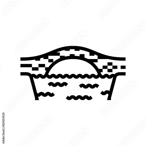 box girder bridge line icon vector. box girder bridge sign. isolated contour symbol black illustration