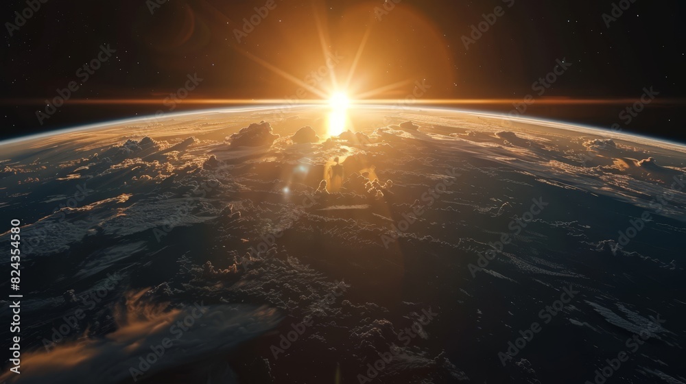 Sunrise Over Earth from Space Sunrise Over Earth from Space