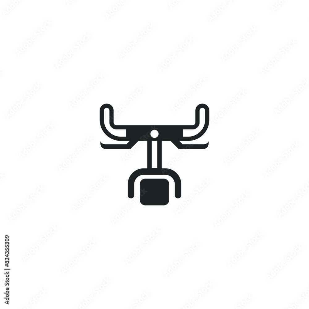 handlebar modern line style icon. Outline beautiful bicycle handlebar vector icons.