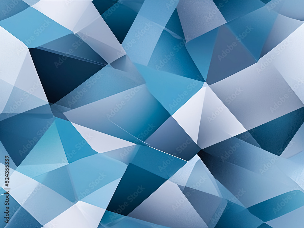 Fototapeta premium Modern geometric abstract shapes in various shades of blue and gray background