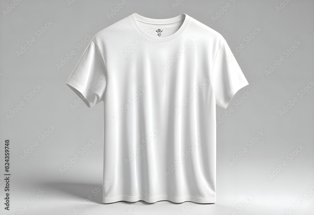 Simple white T-shirt on white background Simple white T-shirt on white background
