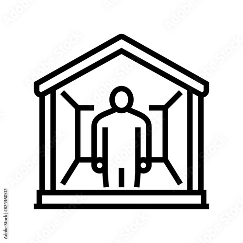 hikikomori otaku line icon vector. hikikomori otaku sign. isolated contour symbol black illustration