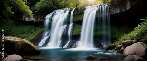 Landscapes Long Exposure Shot of a Waterfall Create
