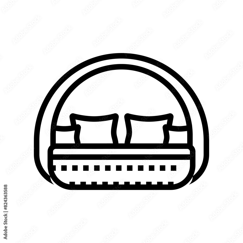 daybed outdoor furniture line icon vector. daybed outdoor furniture sign. isolated contour symbol black illustration daybed outdoor furniture line icon vector. daybed outdoor furniture sign. isolated contour symbol black illustration