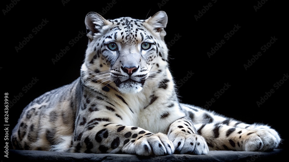 Obraz premium leopard isolated on black