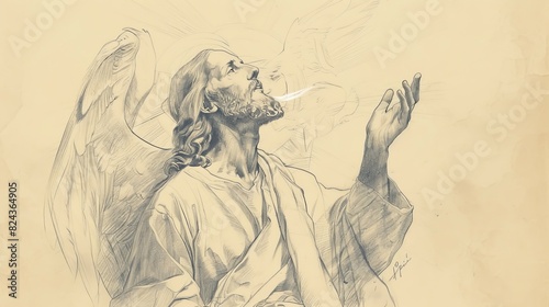 Biblical Illustration of Jesus' Promise of the Holy Spirit, Ideal for article