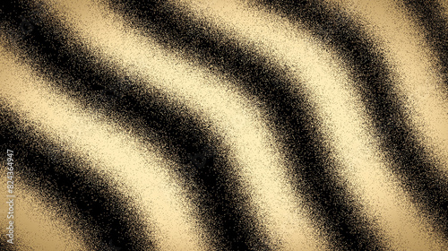 Graphic design of a wavy sand texture background with a dark brown-black gradient. For backdrops, luxury, banners, scenes, fashion, glitter.