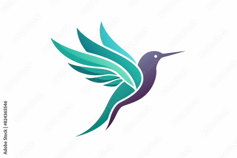 Humming bird logo on white background vector illustration Humming bird logo on white background vector illustration