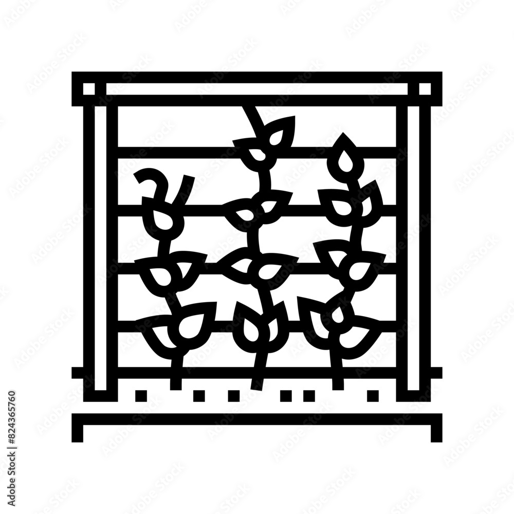 trellis urban gardening line icon vector. trellis urban gardening sign. isolated contour symbol black illustration trellis urban gardening line icon vector. trellis urban gardening sign. isolated contour symbol black illustration