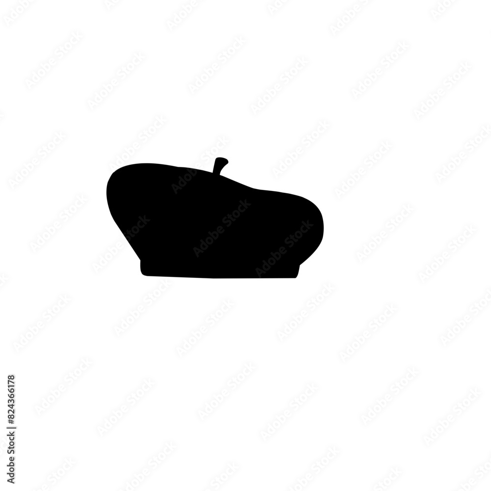 Beret French Hat Silhouette Beret French Hat Silhouette