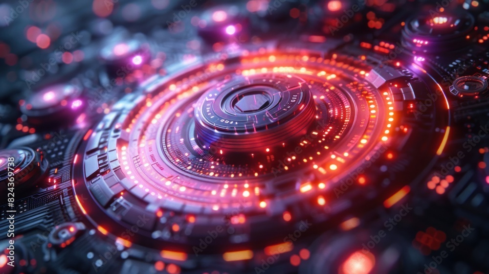 Conceptualize a business sticker with a futuristic design and holographic die cut elements Conceptualize a business sticker with a futuristic design and holographic die cut elements