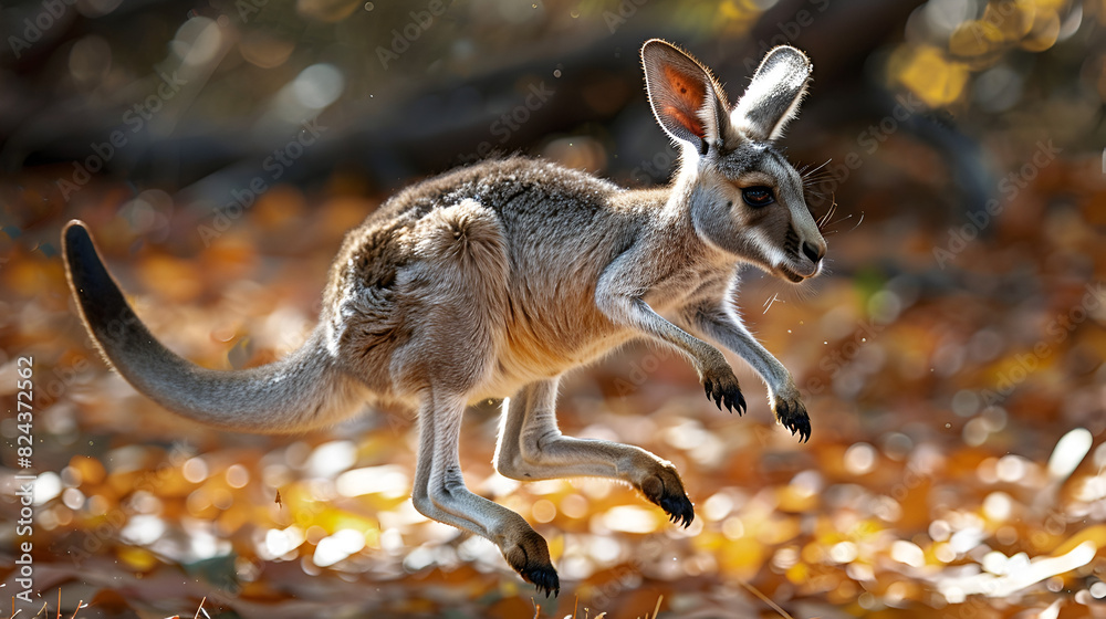 Kangaroo Showtime The Great Jumping Performance, Kangaroo coming toward ...