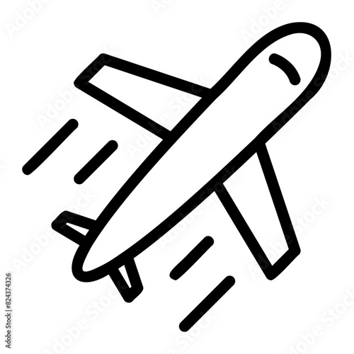 travelling with airplane illustration