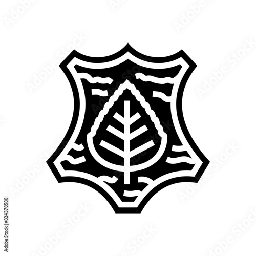 vegan leather sustainable fashion glyph icon vector. vegan leather sustainable fashion sign. isolated symbol illustration