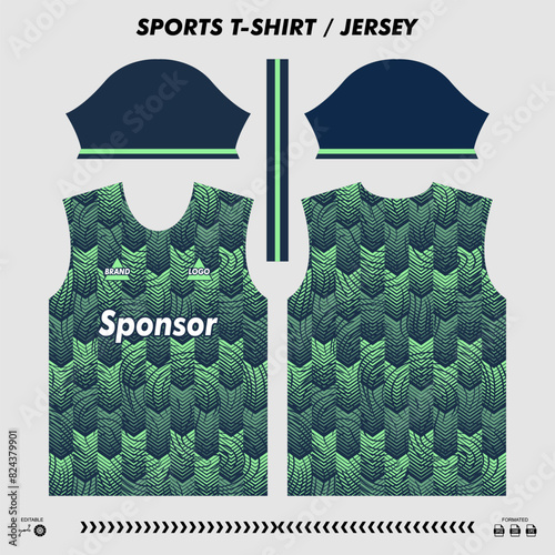 Vector t-shirt sport design, sublimation jersey