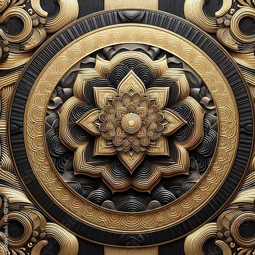 gold and black background with a luxurious and elegant geometric design