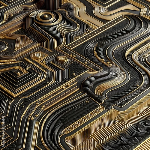gold and black background with a luxurious and elegant geometric design