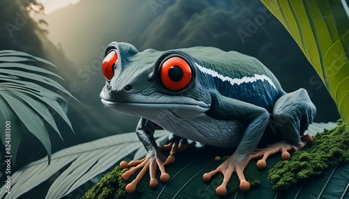 Frog in the jungle  photo