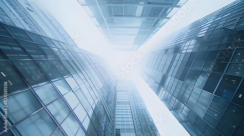 Modern office building. Architectural details of modern building. Business background 