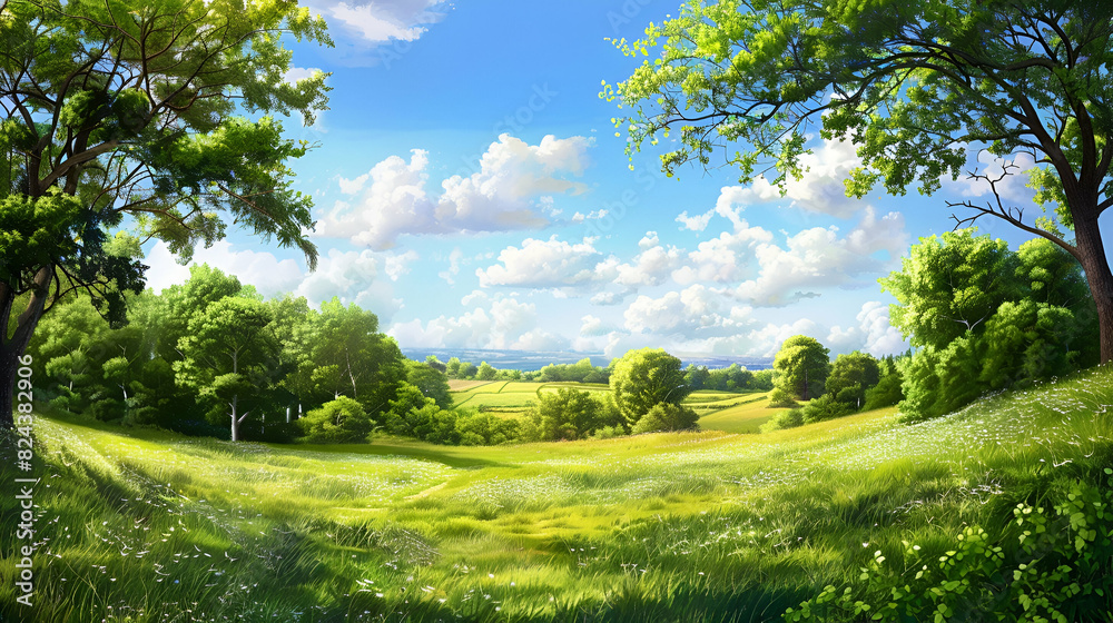 Obraz premium field and sky