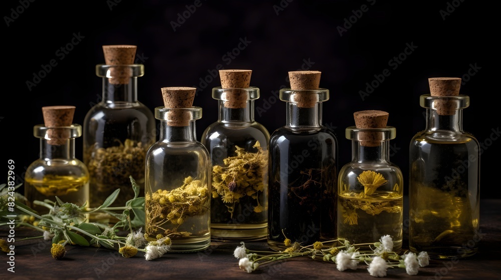 Homeopathic Herbal Oil Bottles