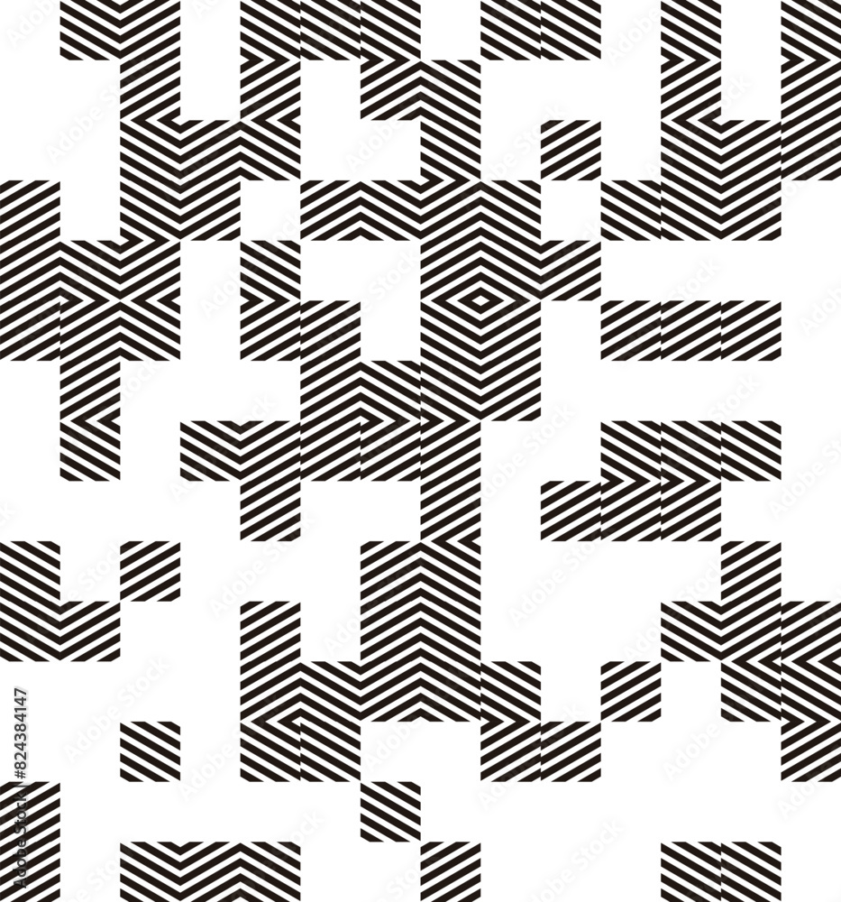 black and white seamless pattern. Geometric background design. Vector editable pattern black and white seamless pattern. Geometric background design. Vector editable pattern