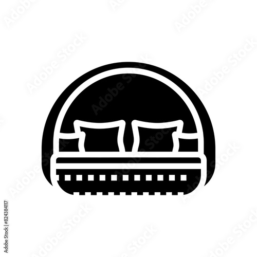 daybed outdoor furniture glyph icon vector. daybed outdoor furniture sign. isolated symbol illustration