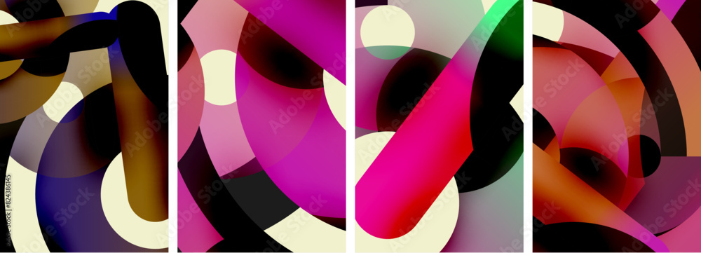 Circle geometric abstract vector posters. Vector Illustration For Wallpaper, Banner, Background, Card, Book Illustration, landing page Circle geometric abstract vector posters. Vector Illustration For Wallpaper, Banner, Background, Card, Book Illustration, landing page