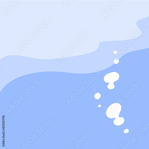波と気泡