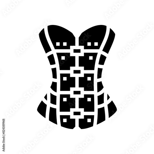 corsets goth subculture glyph icon vector. corsets goth subculture sign. isolated symbol illustration